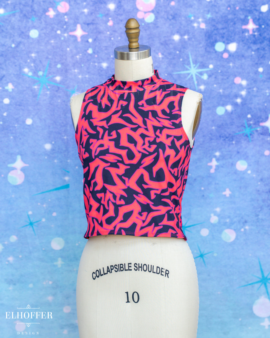 Essential Jes Crop Top - Red Demon Scars