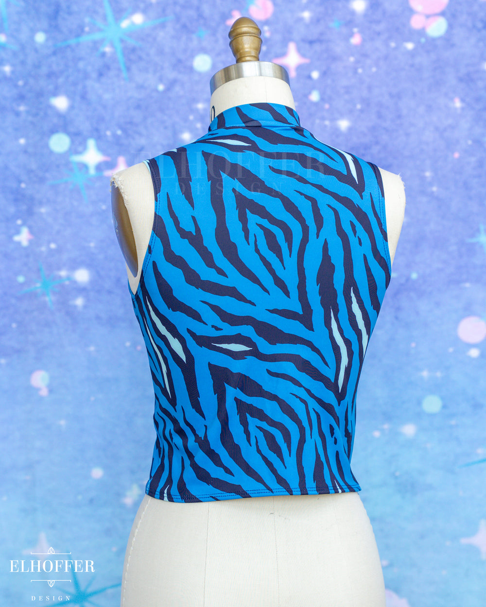 Essential Jes Crop Top - Blue Tiger