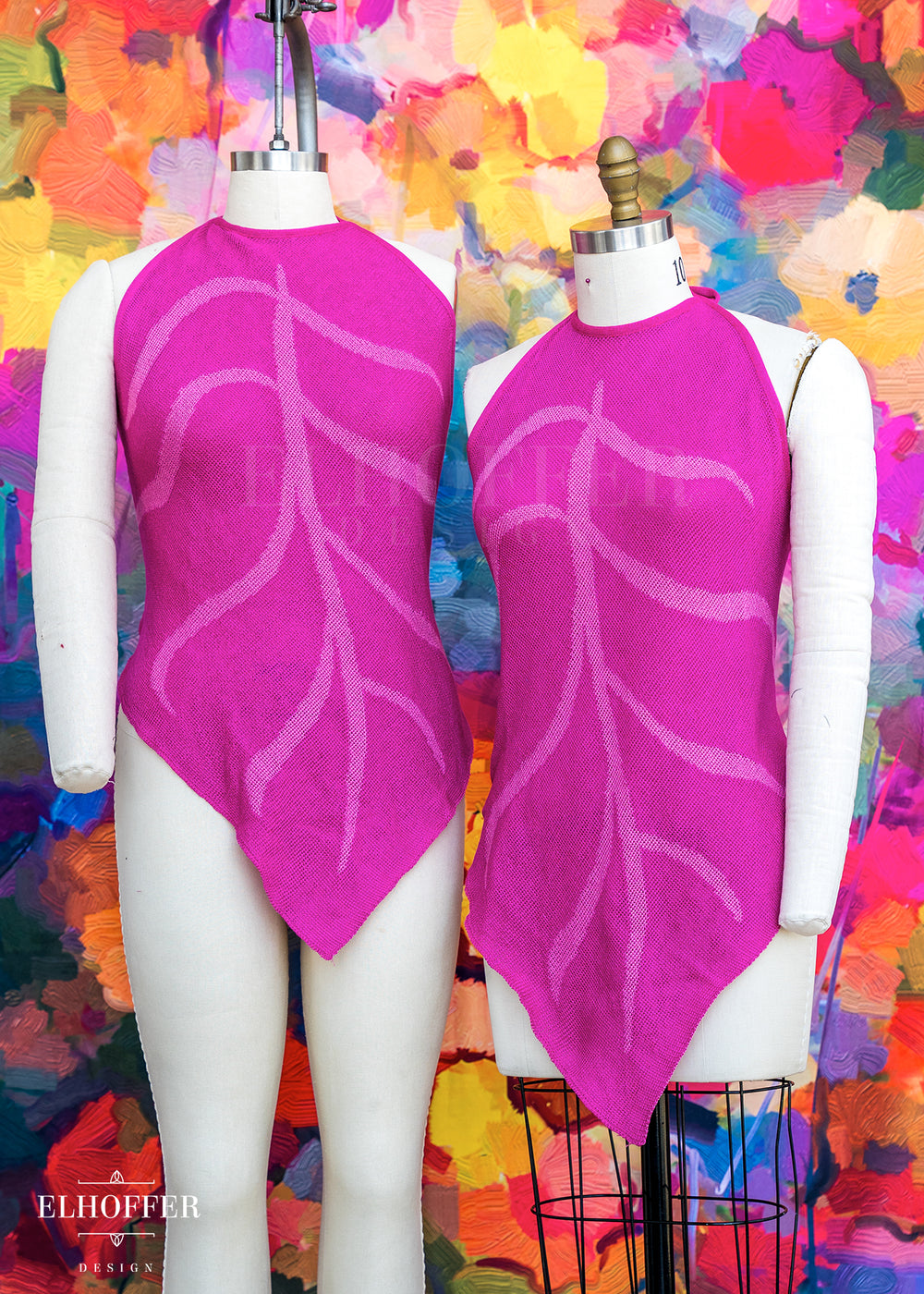 Essential Leaf Handkerchief Top - Rose Pink