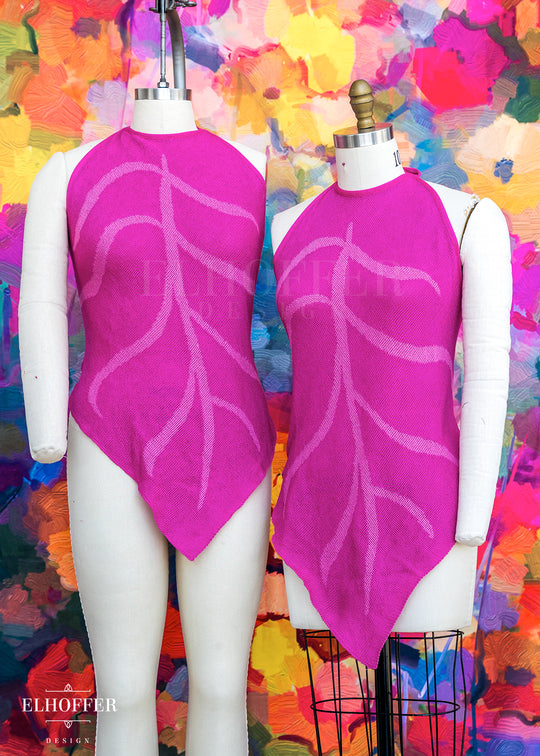 Essential Leaf Handkerchief Top - Rose Pink