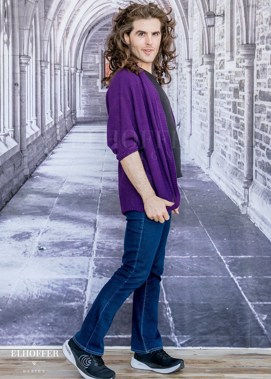 Essential Knit Dolman - Haunted Purple