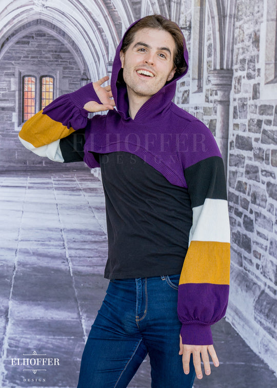 Essential Capricorn Crop Hoodie - Nonbinary Pride