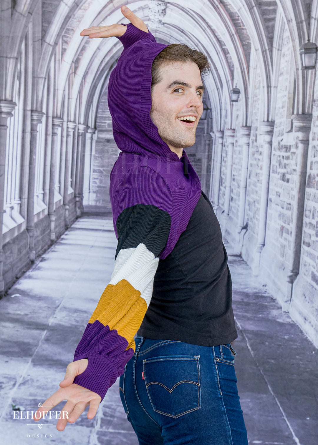 Essential Capricorn Crop Hoodie - Nonbinary Pride