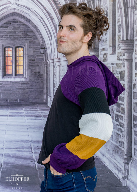 Essential Capricorn Crop Hoodie - Nonbinary Pride