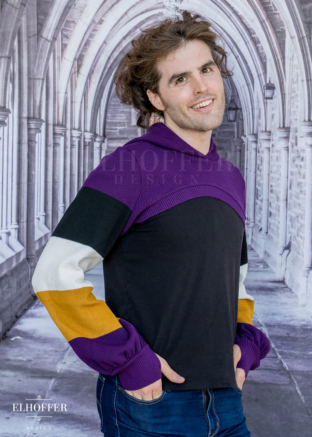 Essential Capricorn Crop Hoodie - Nonbinary Pride