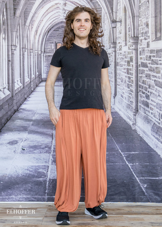 Essential Cozy Yasmin Pants - Dusty Rust