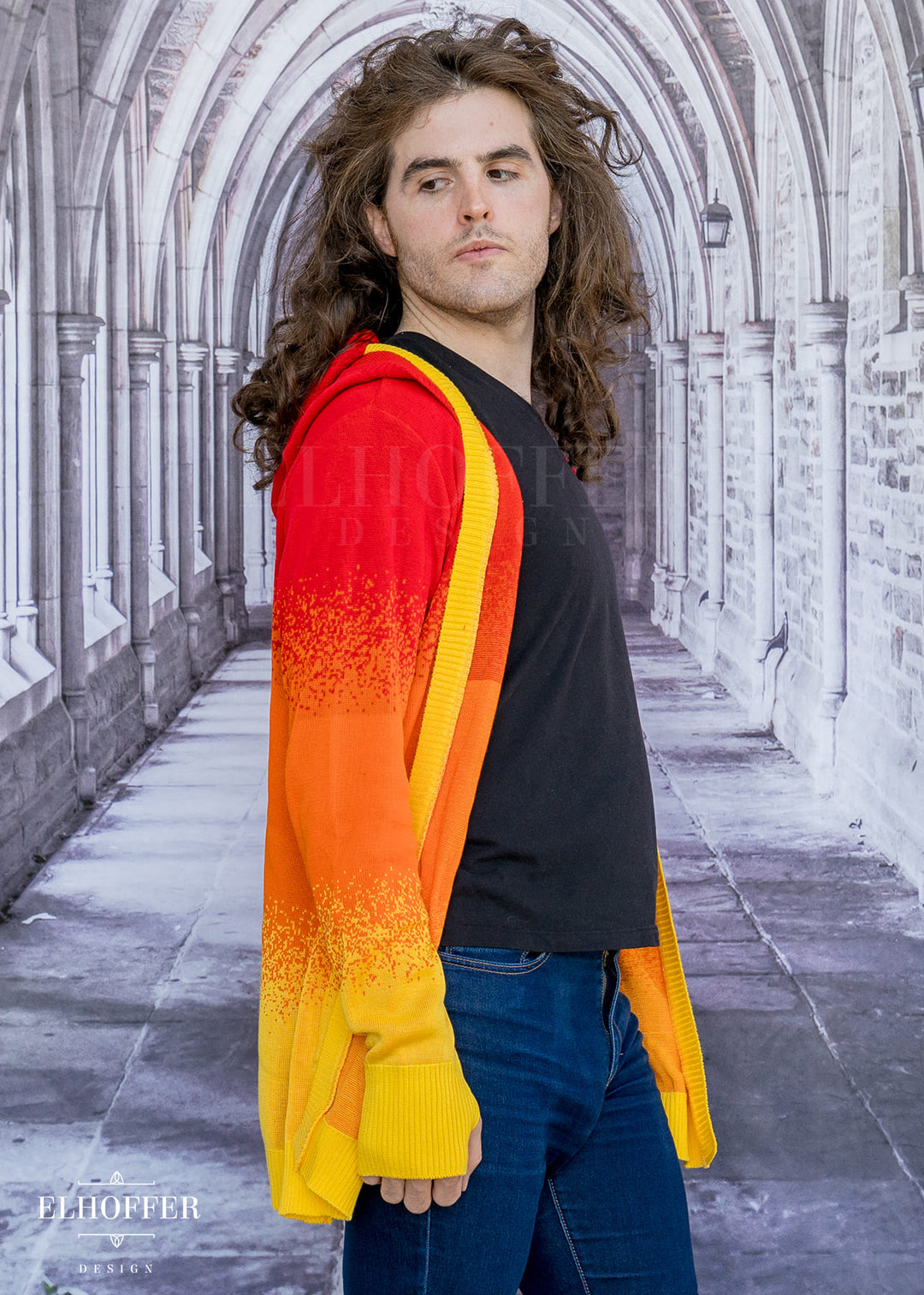 Galactic Sunset Ombre Longline Cardigan