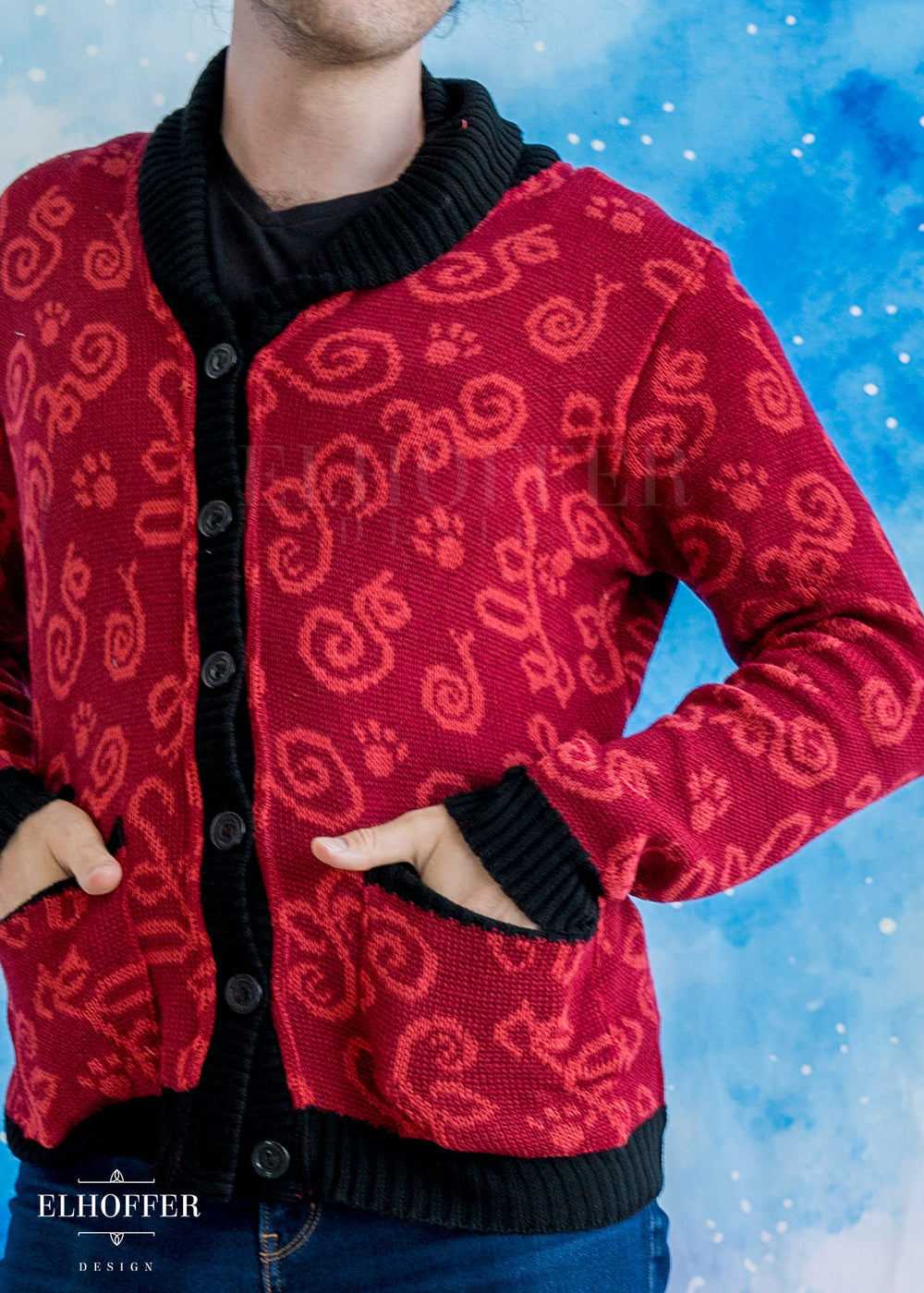 Pensive Chair Unisex Shawl Collar Cardigan