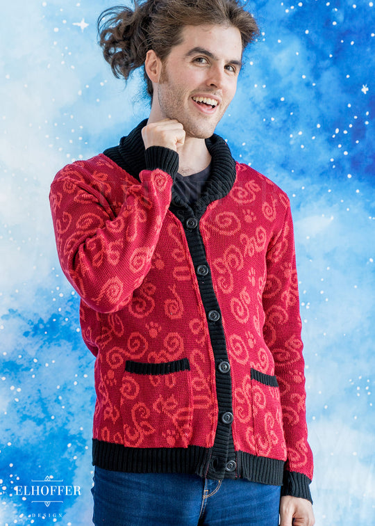 Pensive Chair Unisex Shawl Collar Cardigan