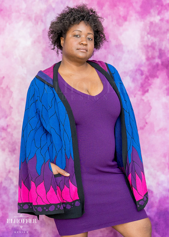 Essential Bi-Butterfly Cape Sleeve Longline Cardigan