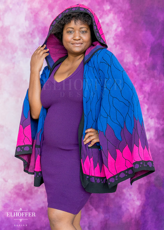 Essential Bi-Butterfly Cape Sleeve Longline Cardigan