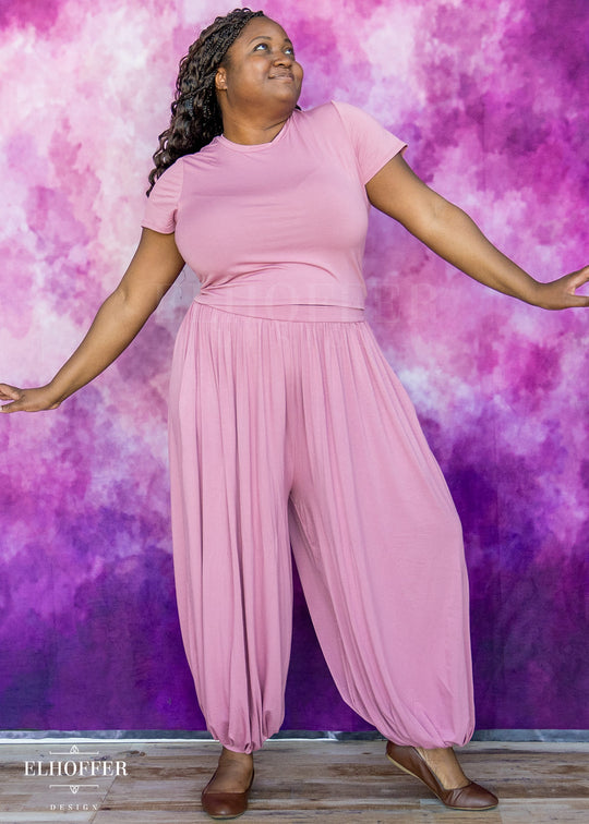 Essential Cozy Yasmin Pants - Dusty Rose