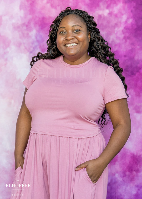 Essential Cozy Cancer Tee - Dusty Rose