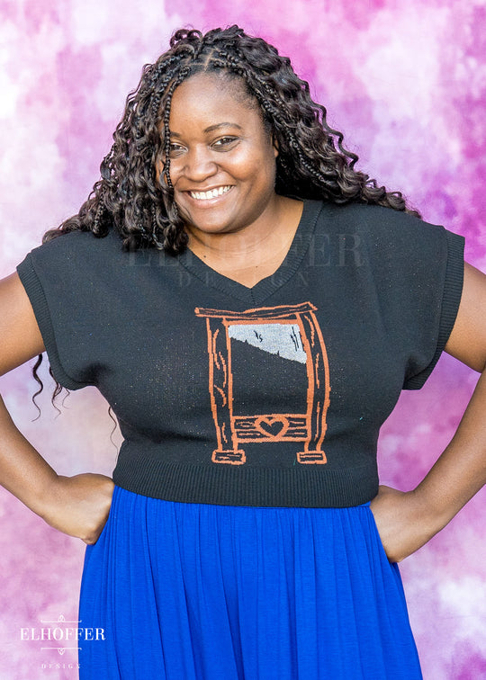 French Haircut Cropped Boxy Vest