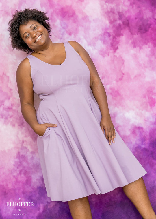 Essential Virgo Dress - Dusty Lavender Ponte