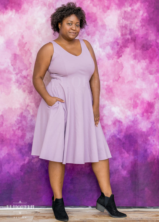 Essential Virgo Dress - Dusty Lavender Ponte