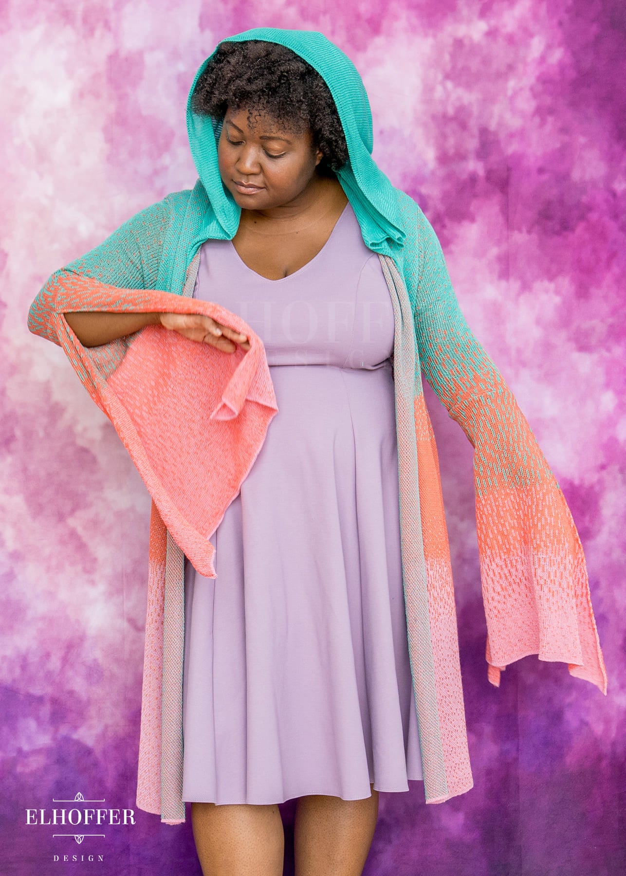 Essential Sunset Longline Cardigan - Sherbert Ombre – Elhoffer Design