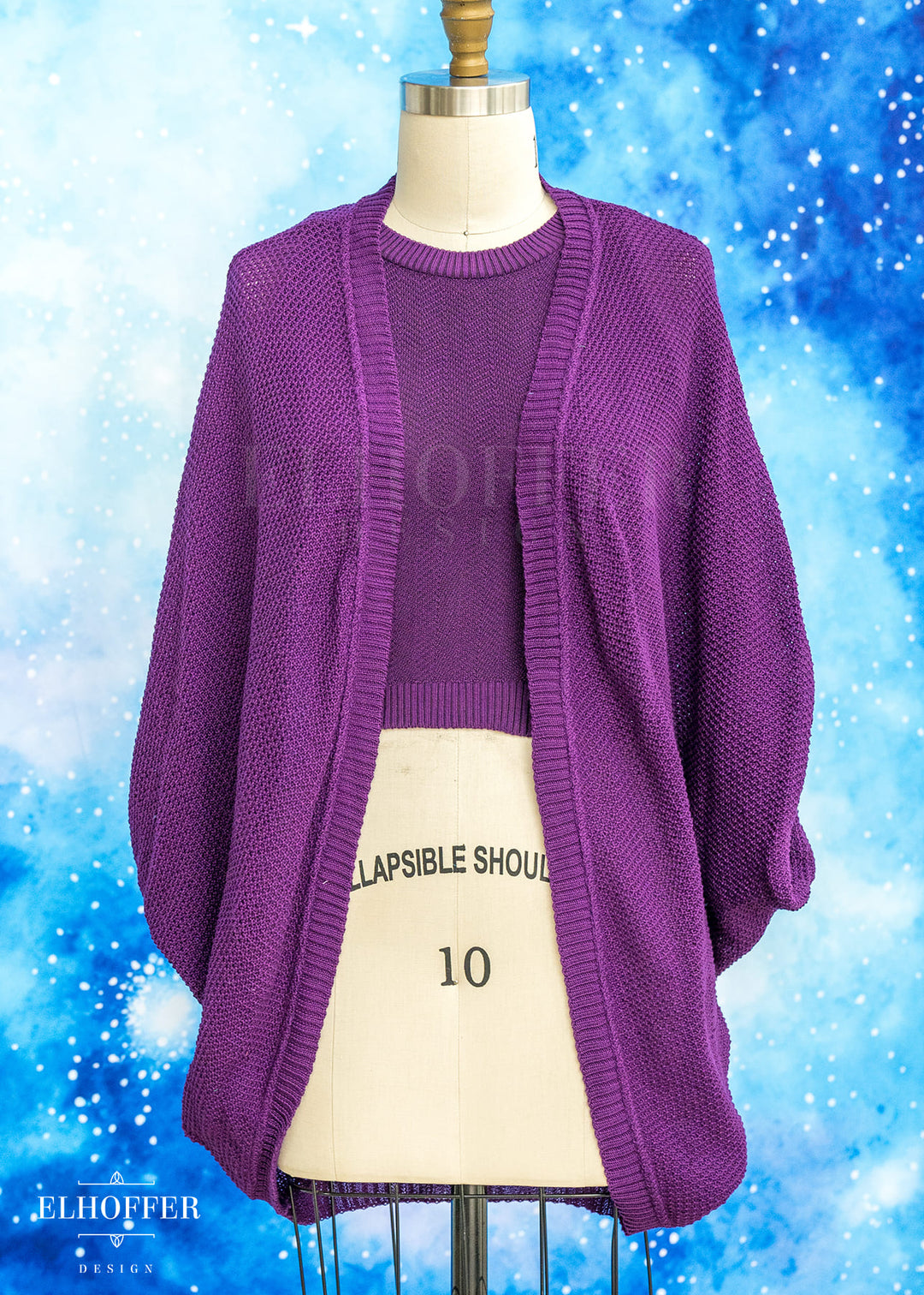 Essential Susan Crop Top - Sinister Purple Chevron