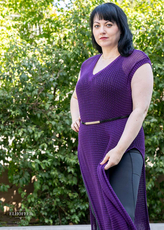 Essential Knight in Knitted Armor Tunic - Royal Purple