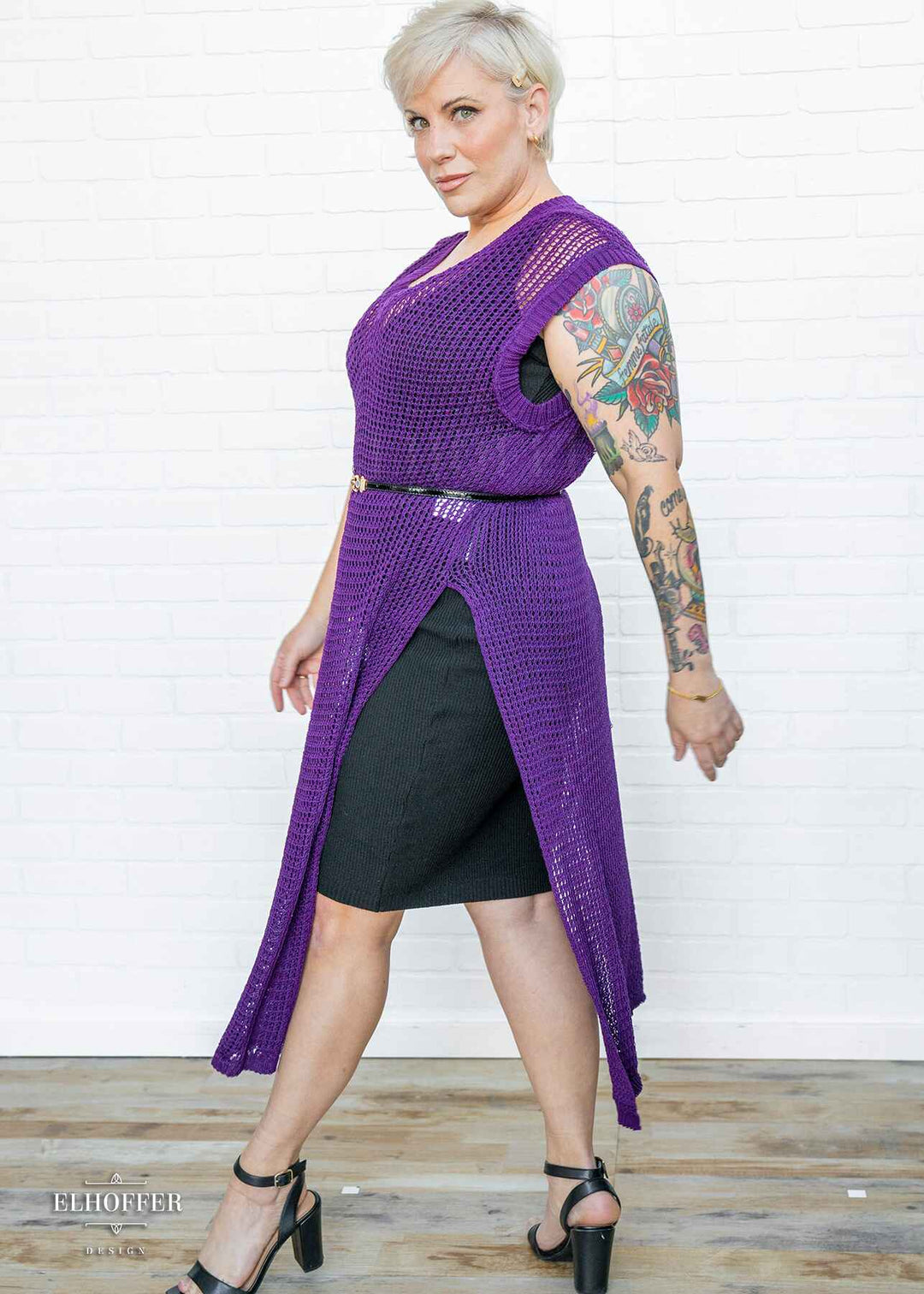 Essential Knight in Knitted Armor Tunic - Royal Purple