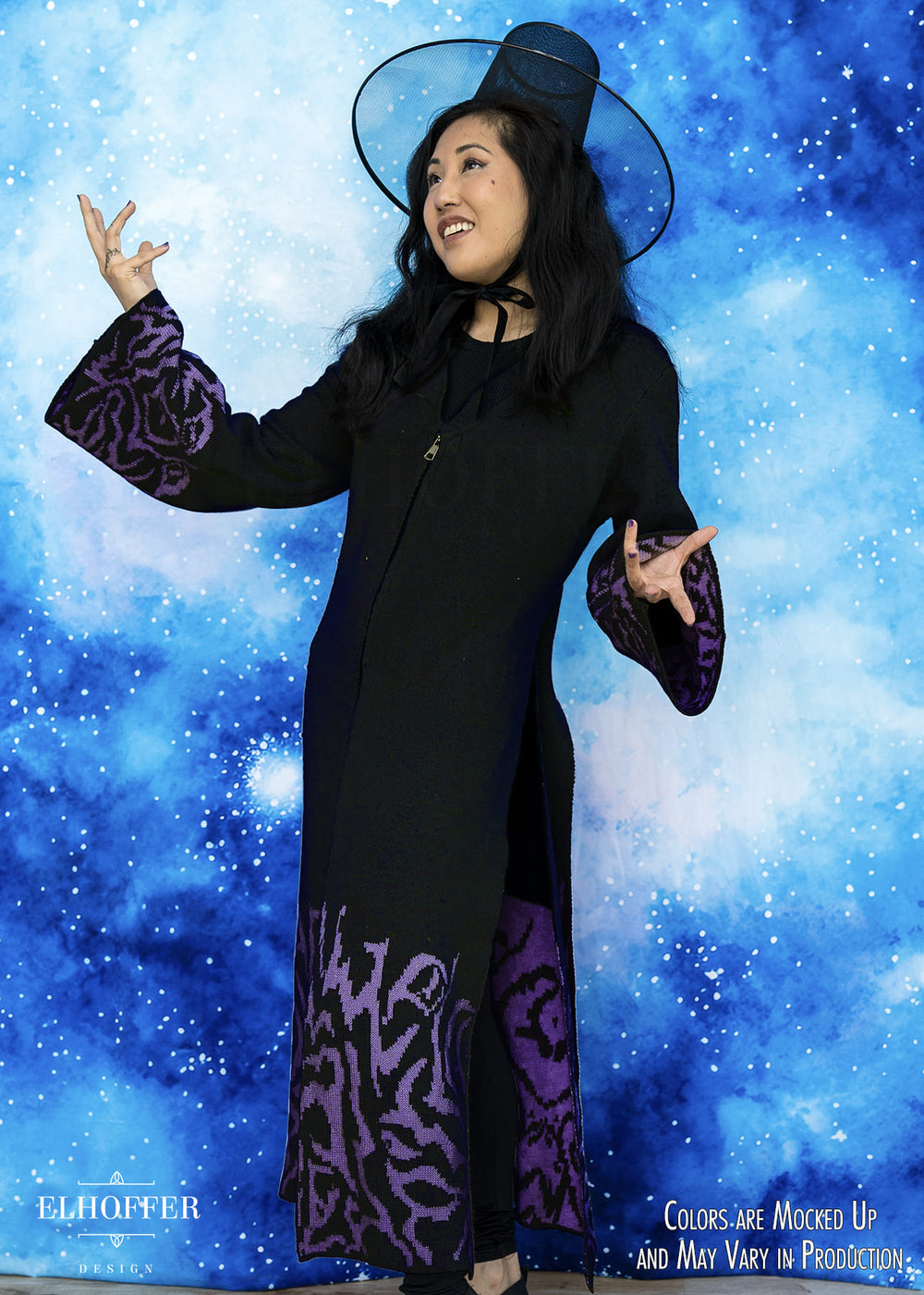 PREORDER - Demon Idol Unisex Sochangui Robe - Black & Purple