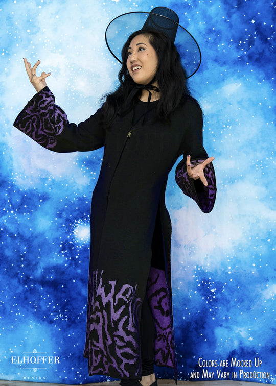 PREORDER - Demon Idol Unisex Duster - Black & Purple