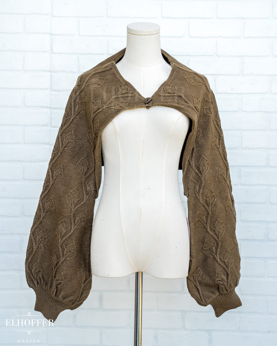 SAMPLE SALE - Elevensies Rosie Shrug - Taupe - Dev Sample Small