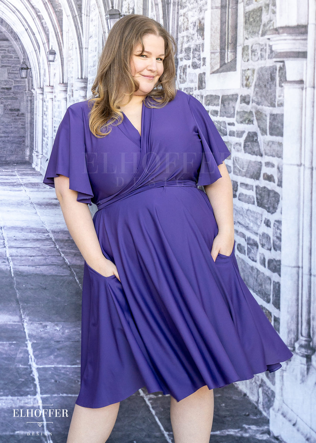 Essential Luisa Wrap Dress - Purple Haze Spandex