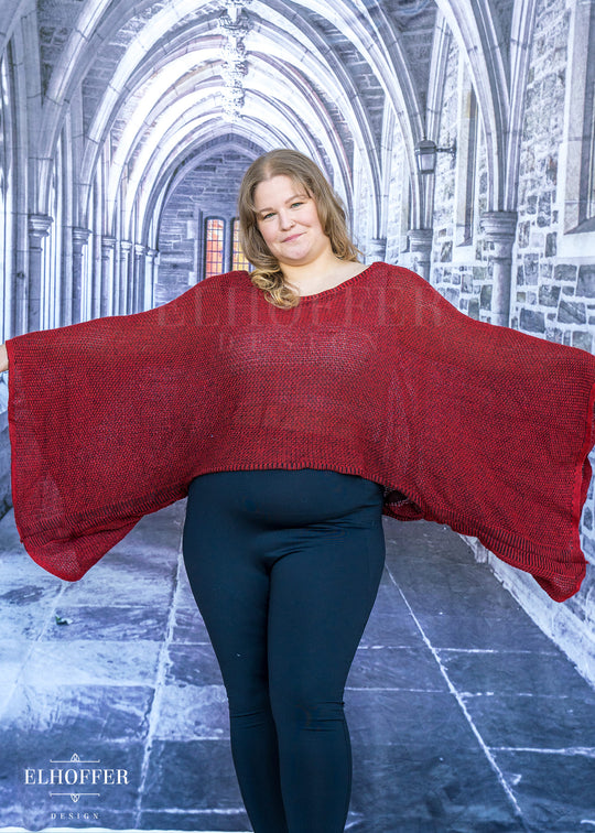 PREORDER - Essential Endora Cape Top - Blood Red