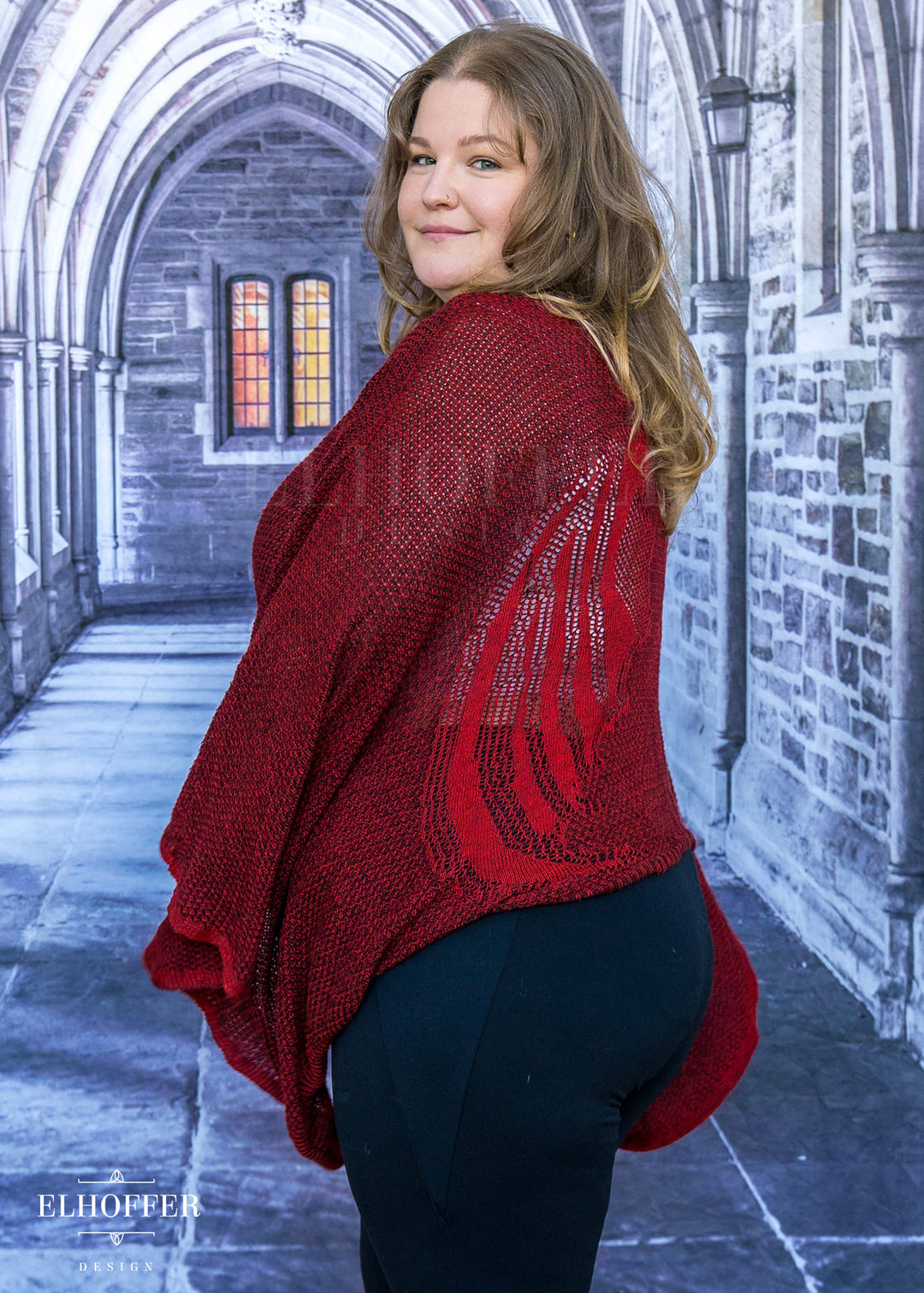 PREORDER - Essential Endora Cape Top - Dragon Wing Blood Red