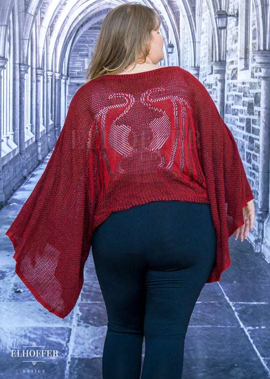 PREORDER - Essential Endora Cape Top - Dragon Wing Blood Red