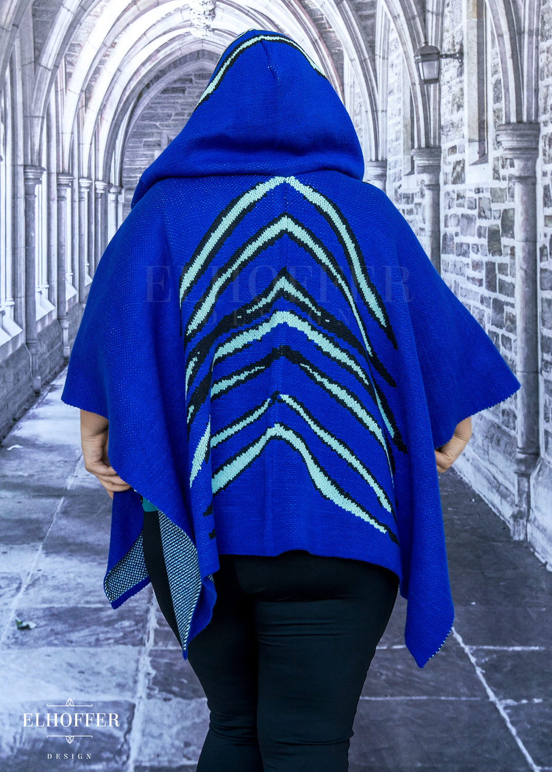 PREORDER - Blue Tiger Hooded Poncho