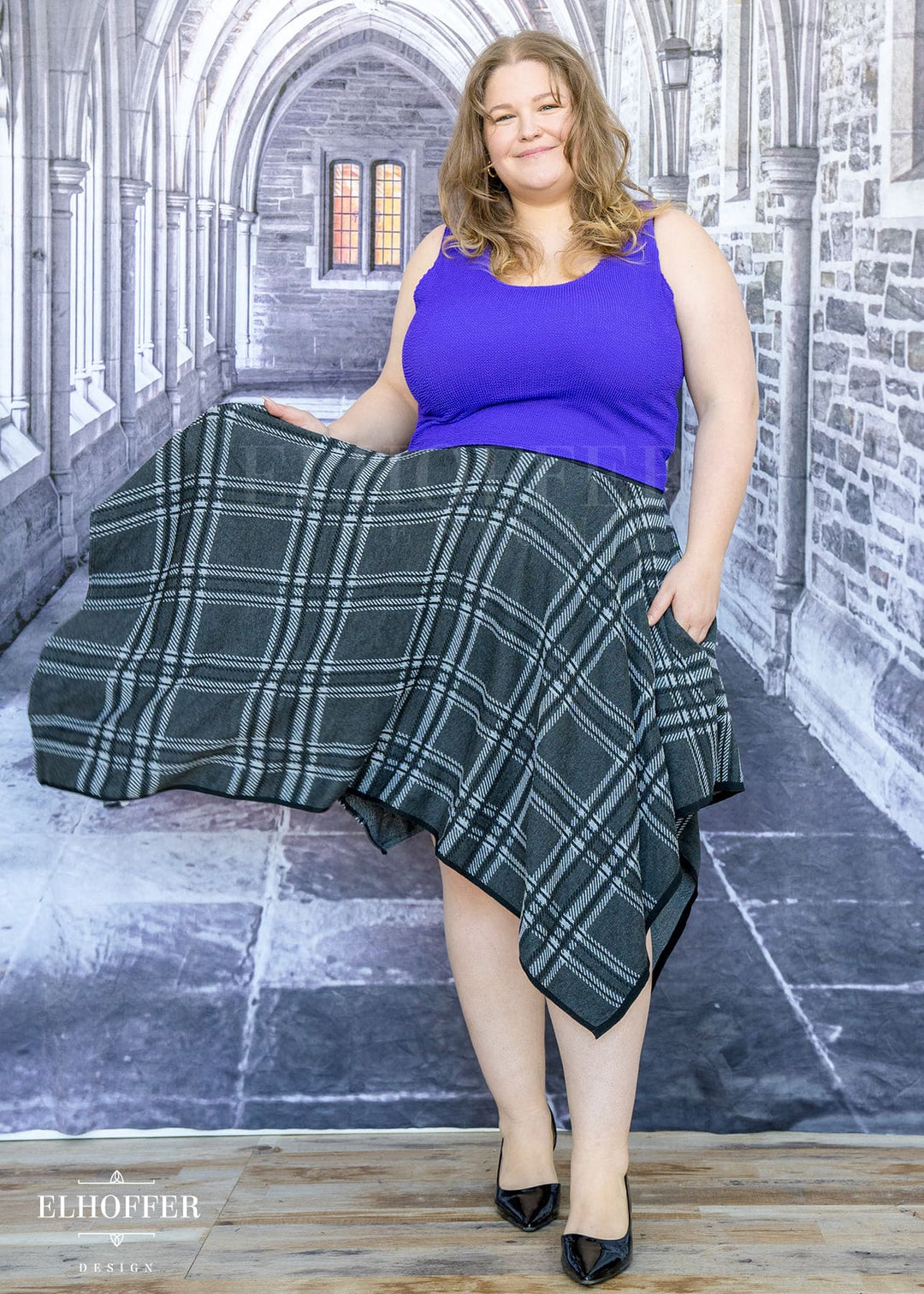 Essential Tartan Knit Skirt - Handkerchief Skirt