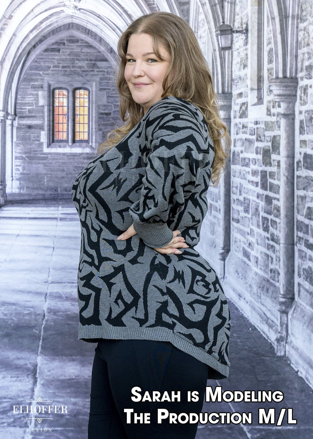 Demon Scars Oversize Sweater - Reaper Black