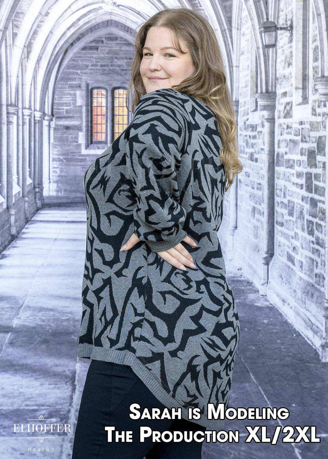 Demon Scars Oversize Sweater - Reaper Black