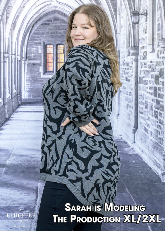 Demon Scars Oversize Sweater - Reaper Black