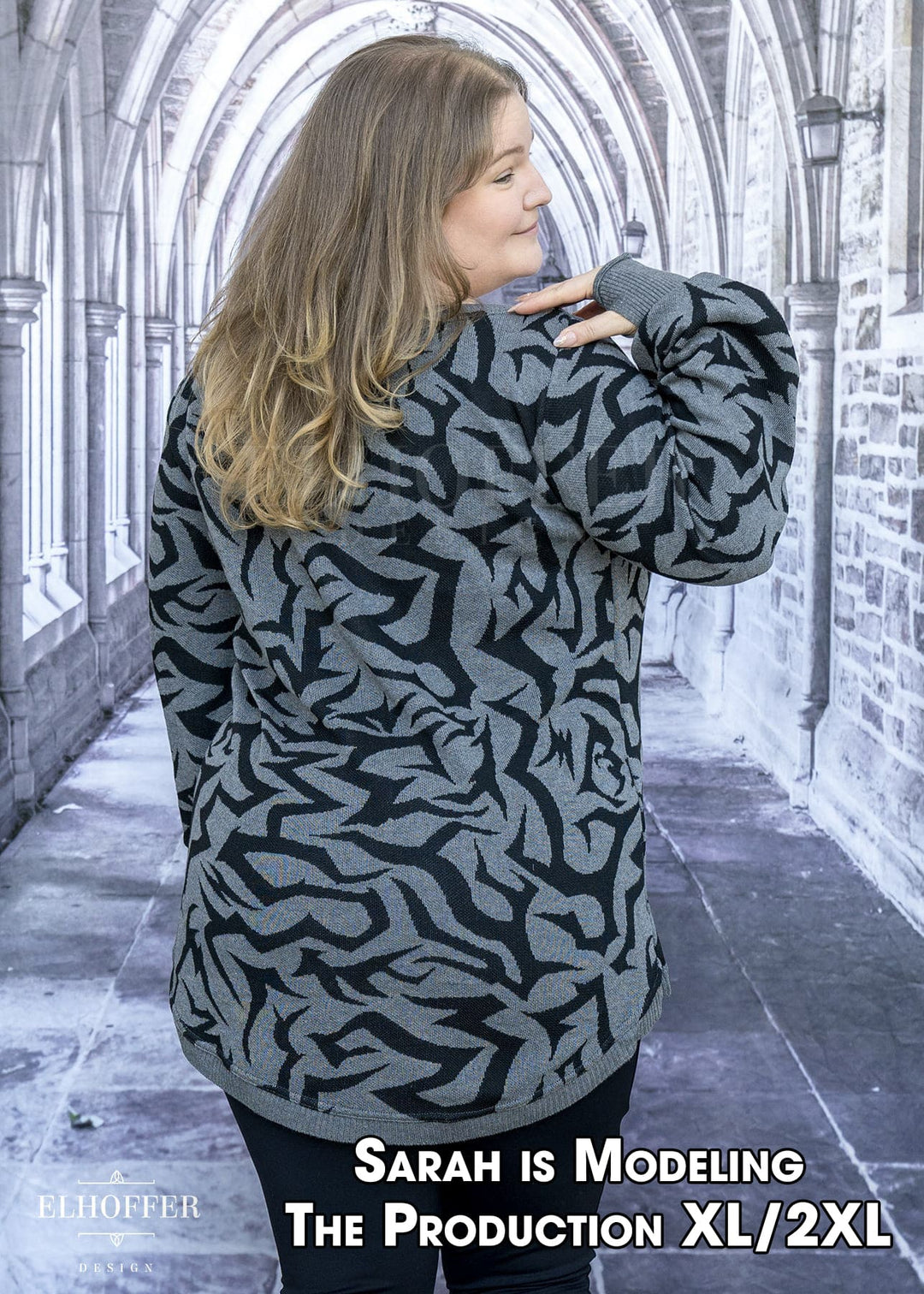 Demon Scars Oversize Sweater - Reaper Black