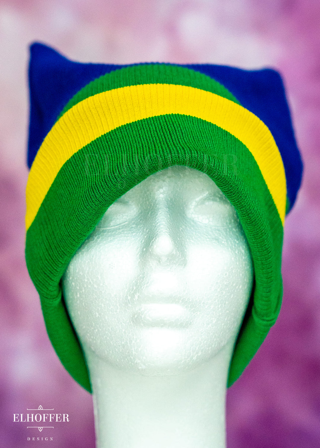 Rainbow Pride Ribbed Cat Ear Beanie