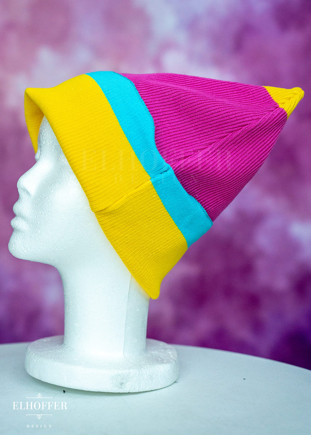 Pan Pride Ribbed Cat Ear Beanie