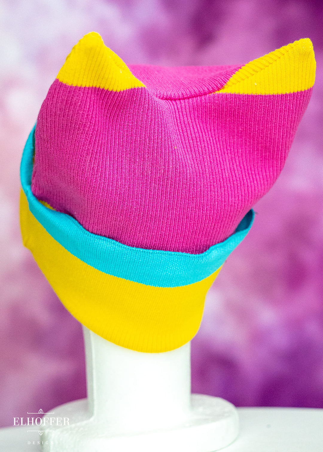 Pan Pride Ribbed Cat Ear Beanie