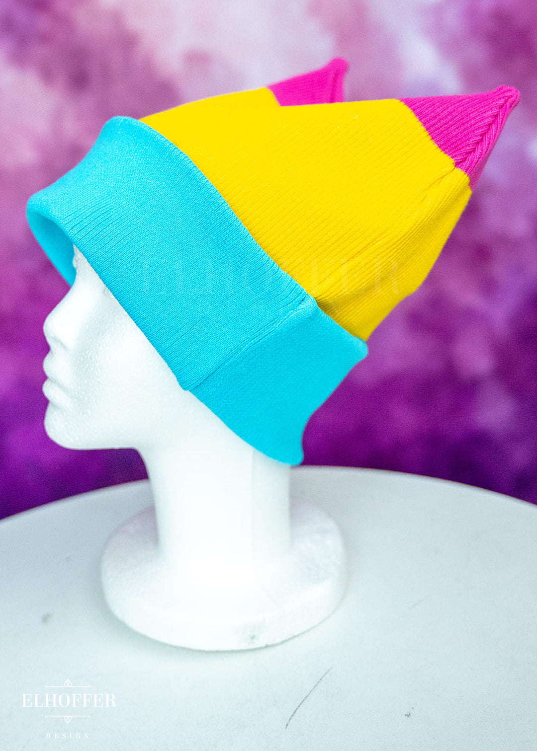 Pan Pride Ribbed Cat Ear Beanie