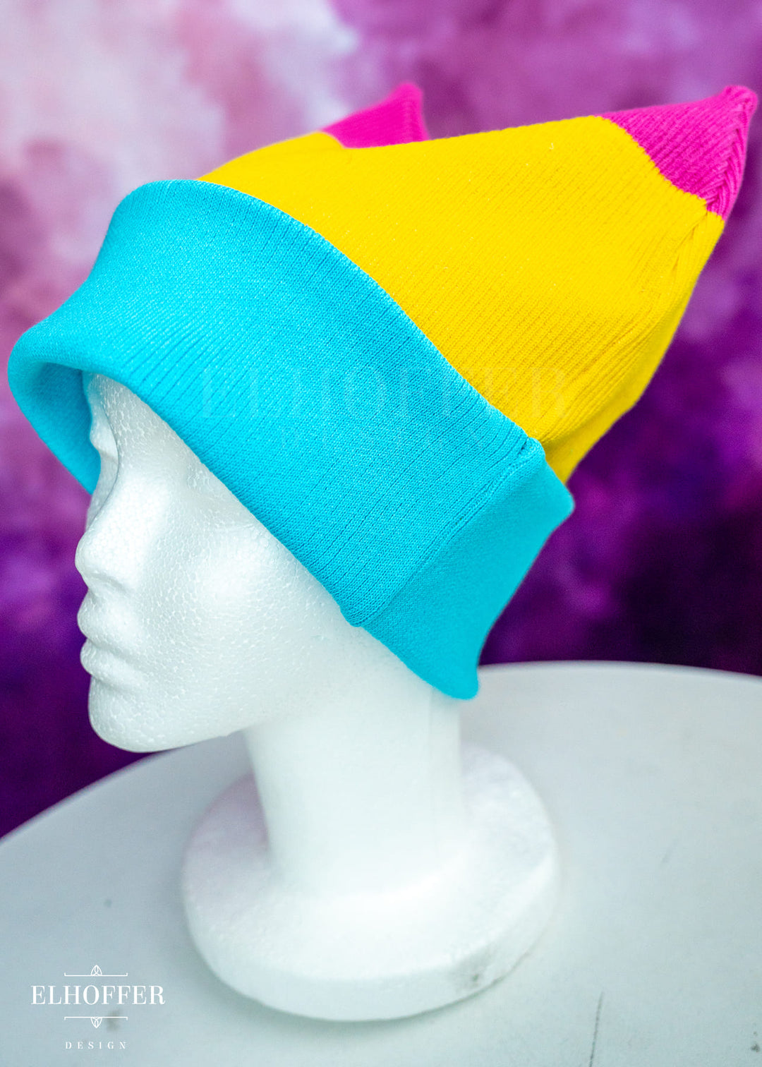 Pan Pride Ribbed Cat Ear Beanie