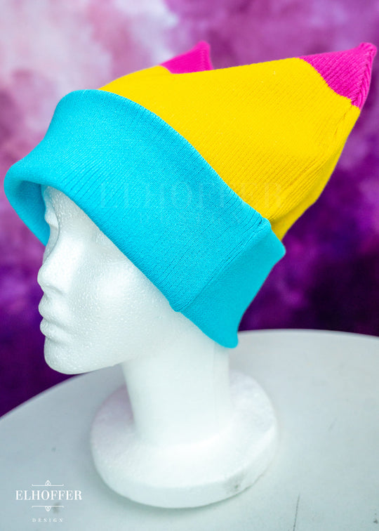 Pan Pride Ribbed Cat Ear Beanie