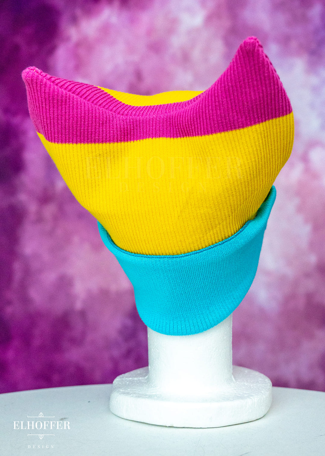 Pan Pride Ribbed Cat Ear Beanie