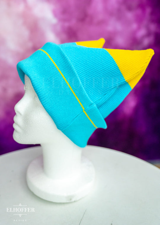 Pan Pride Ribbed Cat Ear Beanie