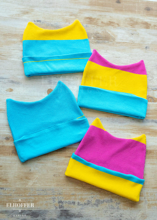 Pan Pride Ribbed Cat Ear Beanie