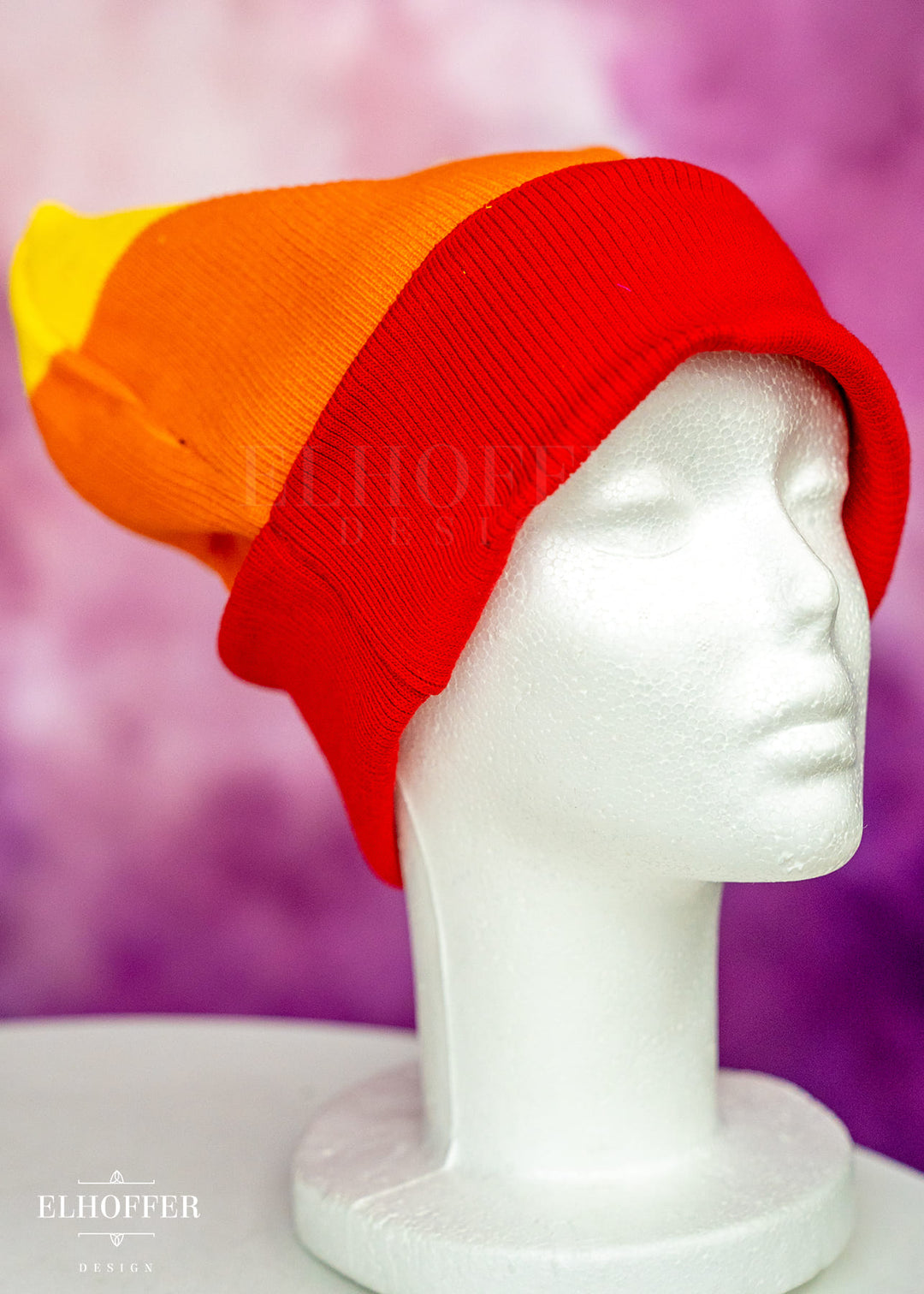 Rainbow Pride Ribbed Cat Ear Beanie