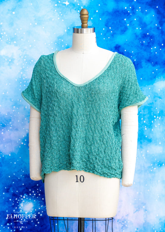 Handmade Remnant Mint Chip Top - Fits S-L