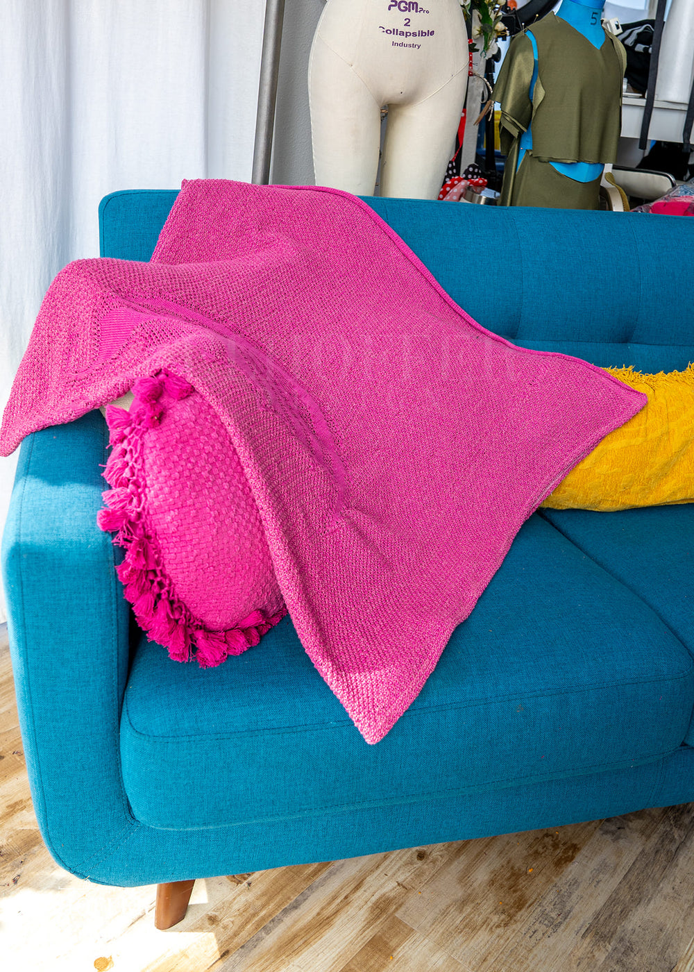 Remnant Raw Blanket - Fae of Night & Stars Robe Knit Panel - Pretty Pink