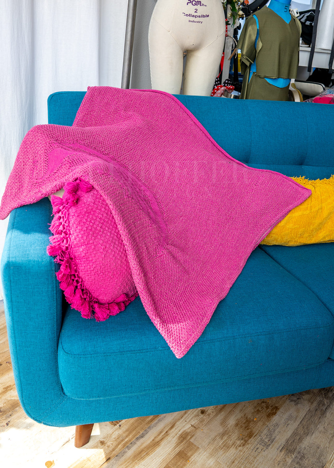 Remnant Raw Blanket - Fae of Night & Stars Robe Knit Panel - Pretty Pink